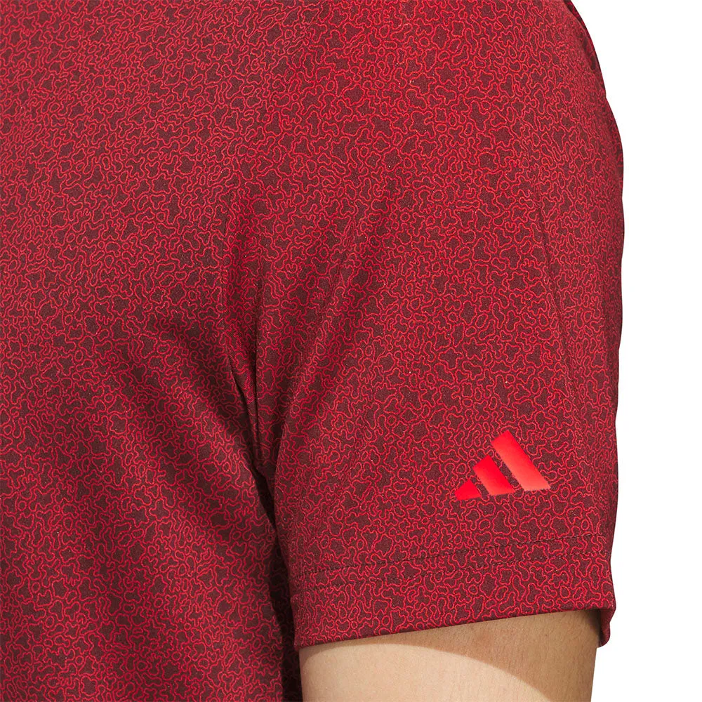 Adidas Ultimate365 Mini Bunker Polo Shirt - Aurora Ruby Big Savings