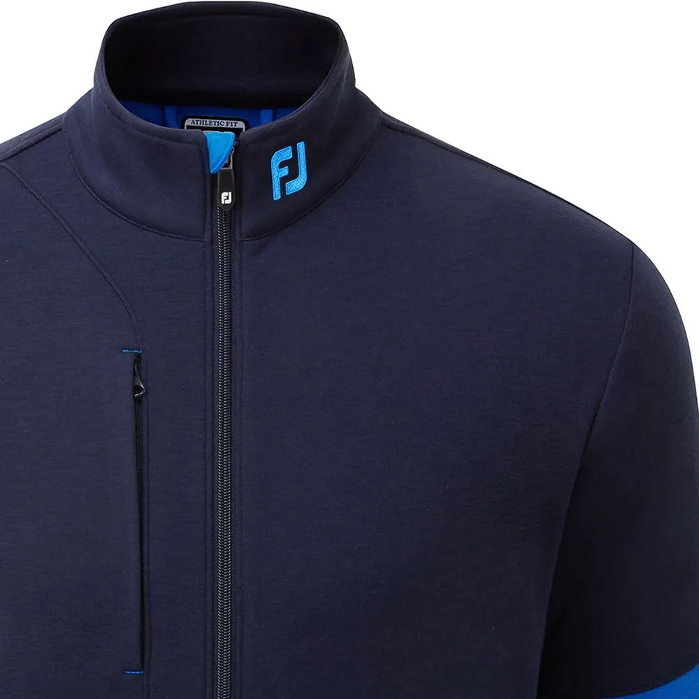 Limited Time Offer Spring Sale Footjoy Colour Block Full Zip Chillout Pullover - Navy/Blue