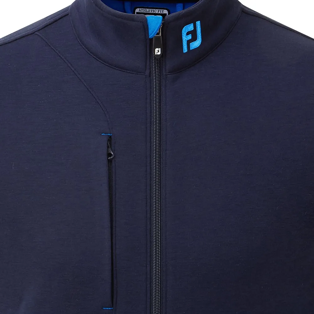 Footjoy Colour Block Full Zip Chillout Pullover - Navy/Blue Own Every Step All Saints' Day Sale