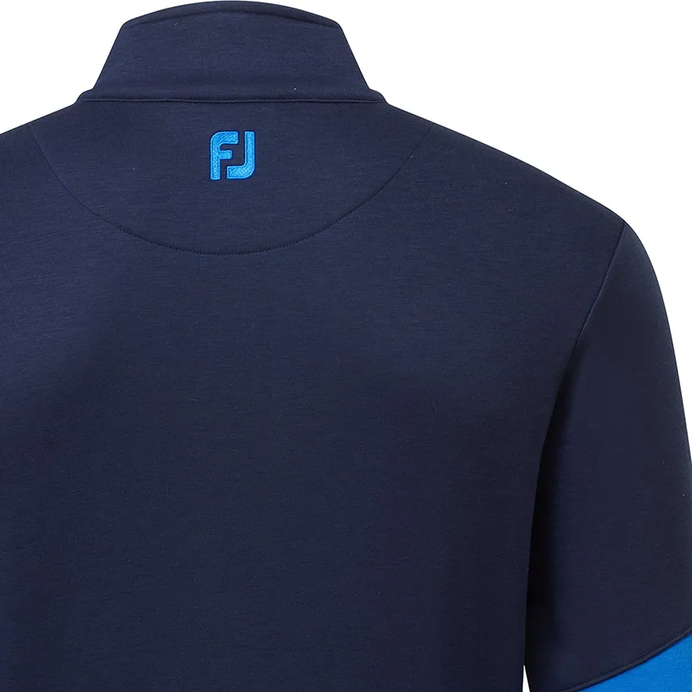Back To School Sale Designed to Dominate Footjoy Colour Block Full Zip Chillout Pullover - Navy/Blue