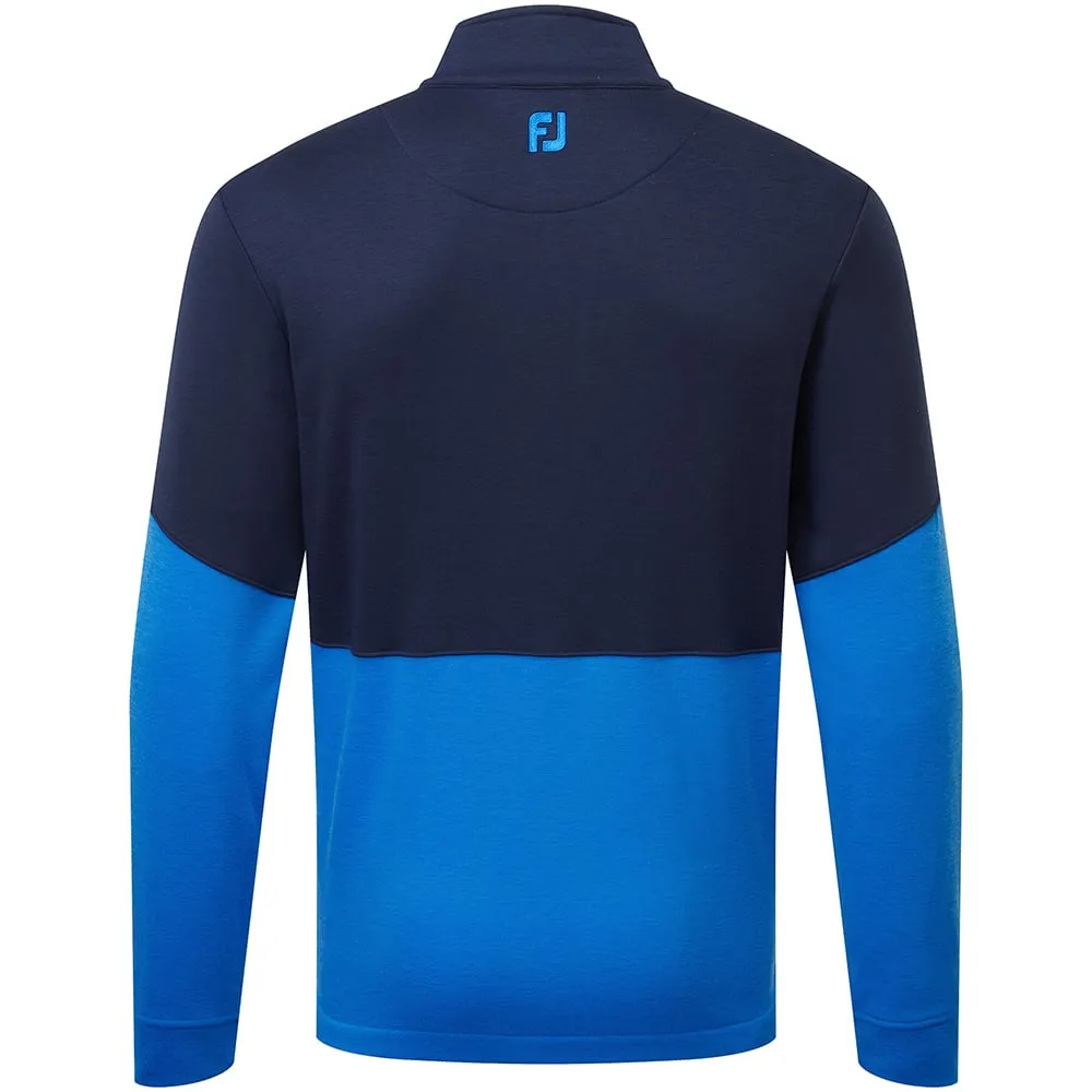 Black Friday Deal Dare to Lead Footjoy Colour Block Full Zip Chillout Pullover - Navy/Blue