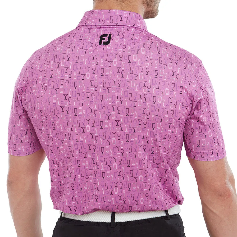Footjoy Glass Print Polo Shirt - Orchid Chase What Moves You Father's Day Sale