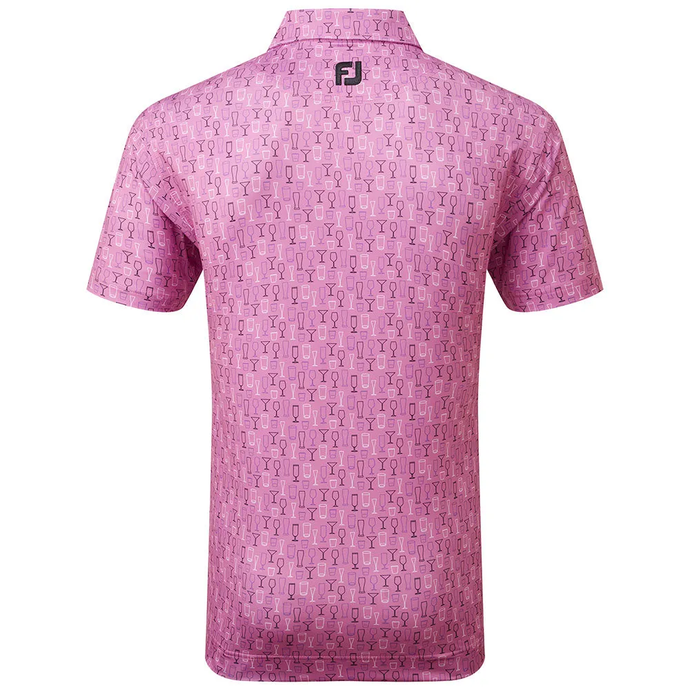 Born to Stand Out Great Value Footjoy Glass Print Polo Shirt - Orchid