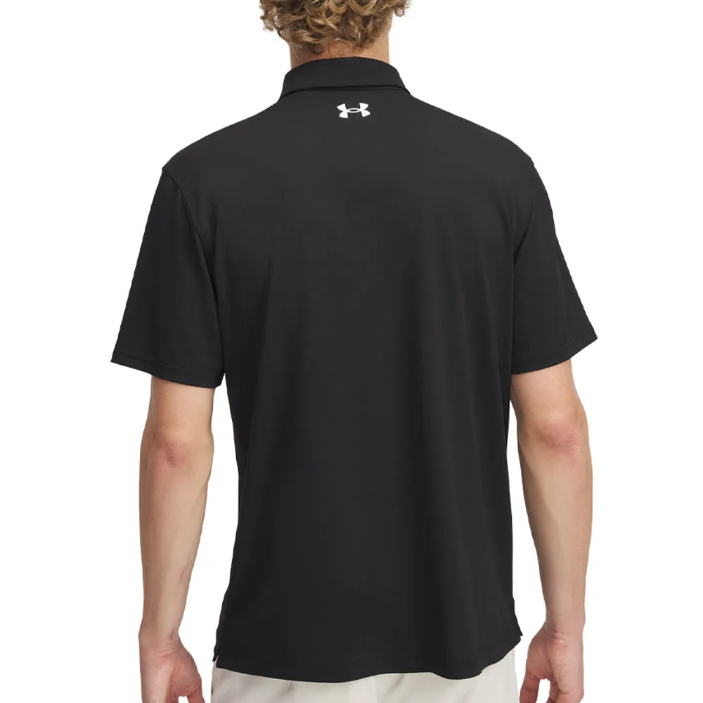 Under Armour T2G Pique Polo Shirt - Black/White Define Your Own Way Winter Sale