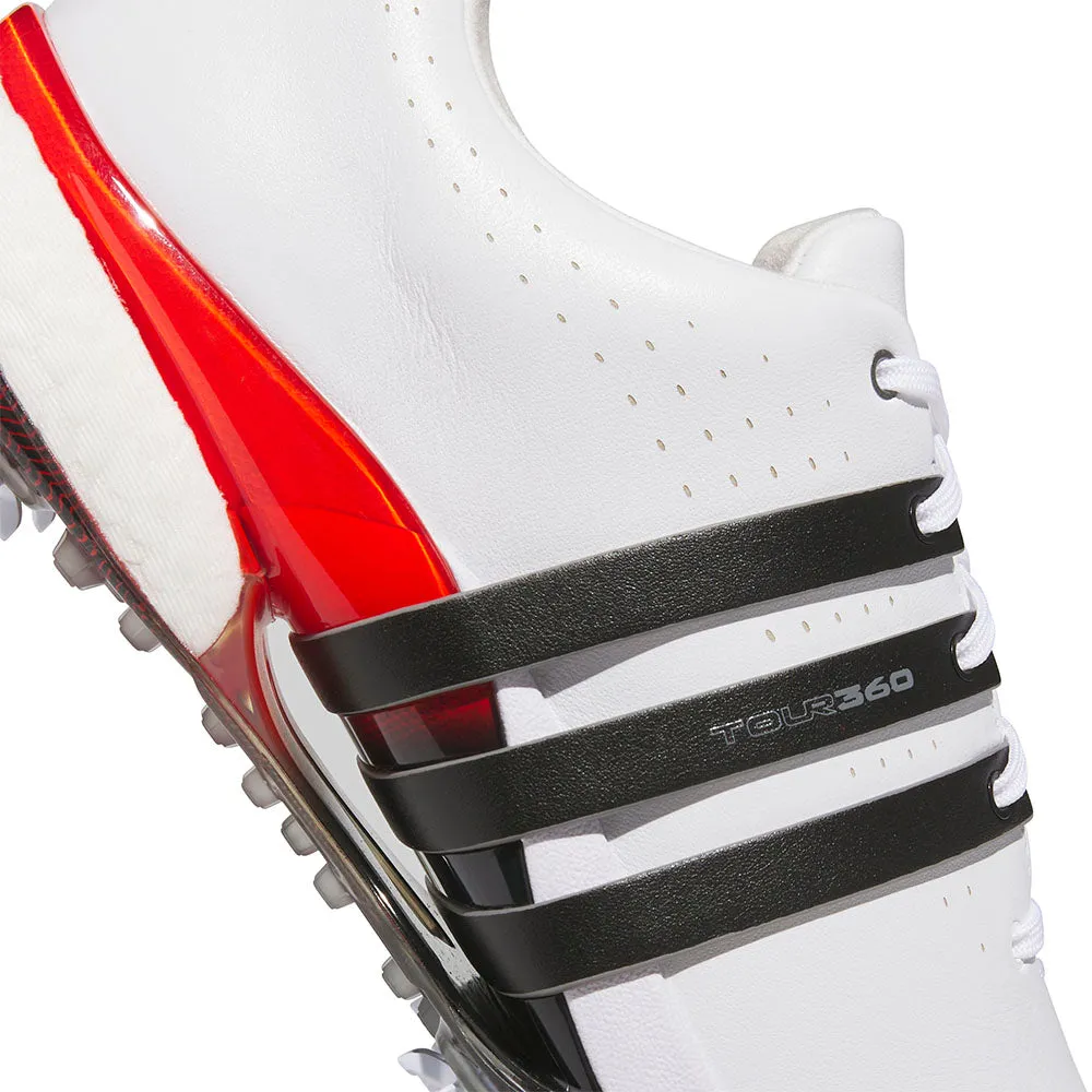Halloween Sale Adidas Tour360 24 Spiked Waterproof Shoes - White/Core Black/Lucid Red