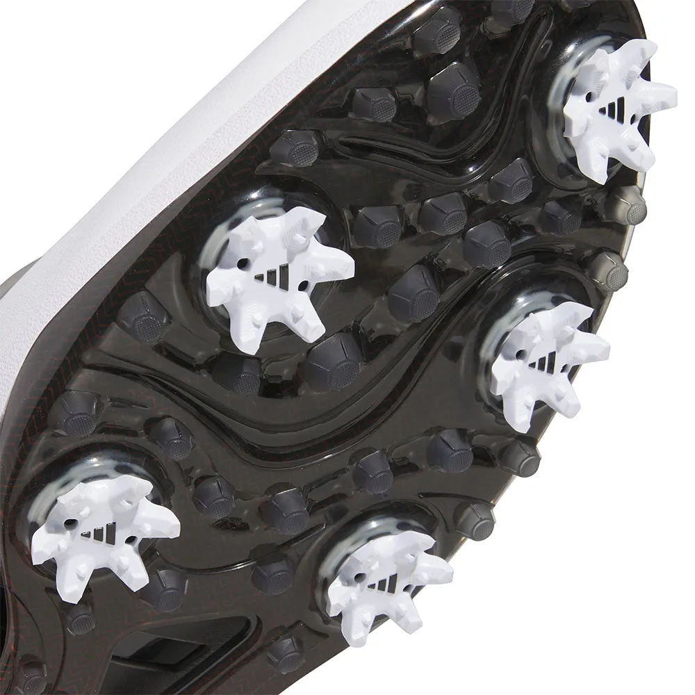 Adidas Tour360 24 Spiked Waterproof Shoes - White/Core Black/Lucid Red Walk with Power
