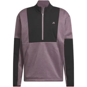 Own the Streets Adidas Go-To Dwr Hybrid 1/2 Zip Pullover - Shadow Fig/Black