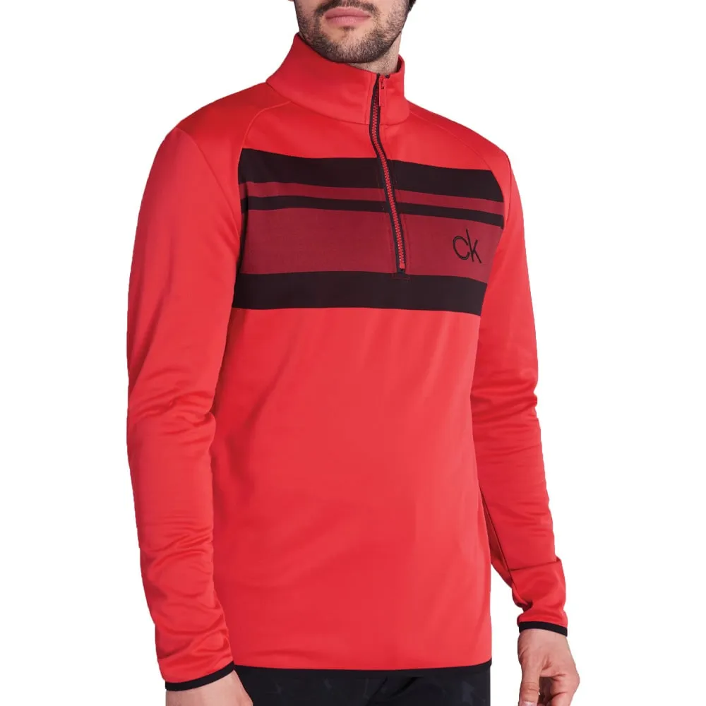 Move Beyond Ordinary Calvin Klein Taylor Half Zip Sweater - Power Red