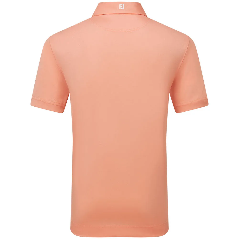 Footjoy Stretch Pique Solid Polo Shirt - Papaya Command Attention