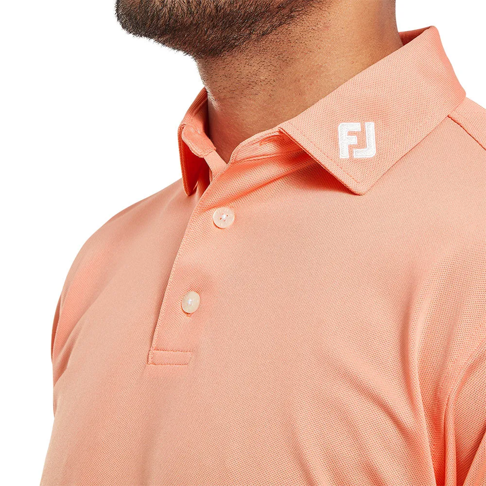 Footjoy Stretch Pique Solid Polo Shirt - Papaya Built to Move You Back To School Sale