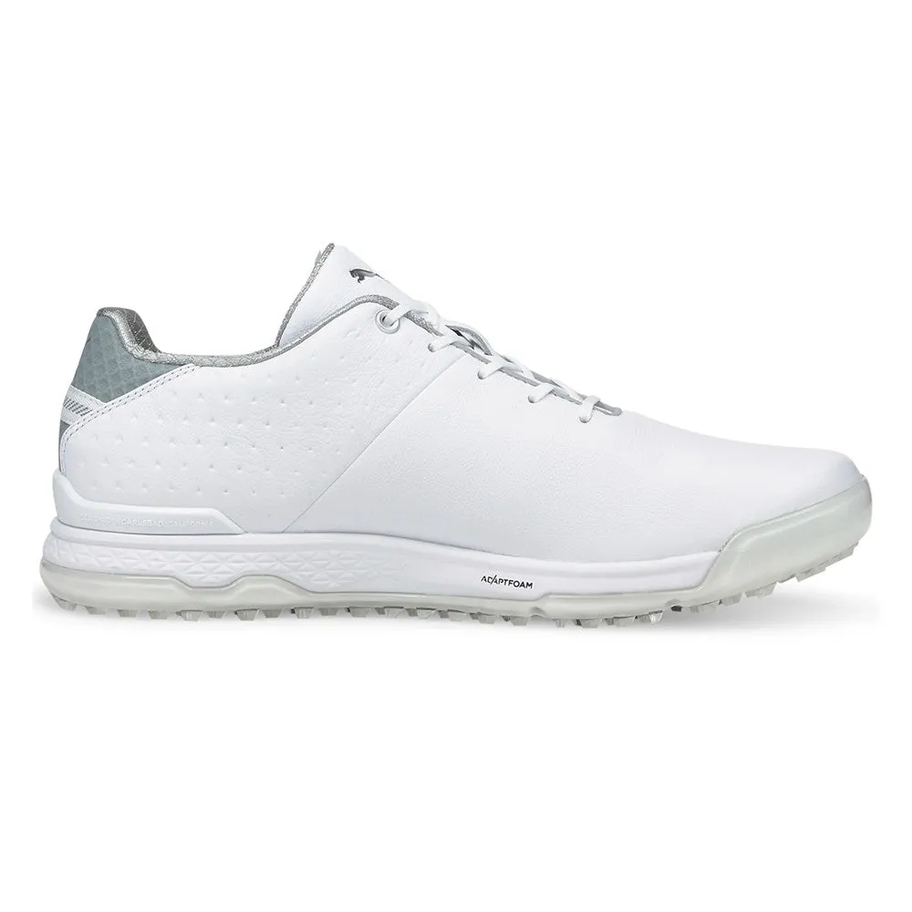 Clearance Sale Hit Your Next Level Puma Proadapt Alphacat Leather Golf Shoes - Puma White/Puma Silver