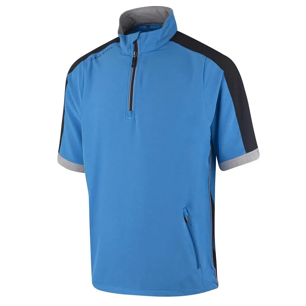 Island Green Short Sleeve Ultra-Lite Windstopper Pullover - Mid-Blue Move Like You Mean It