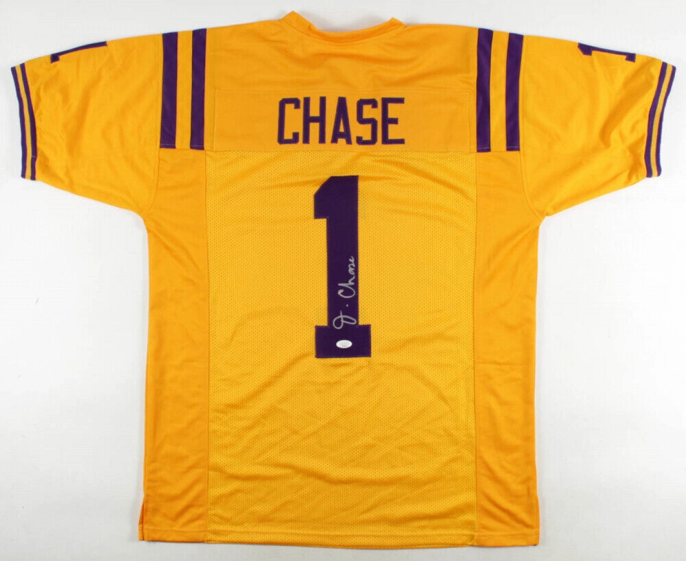 Ja'Marr Chase Signed LSU Tigers Jersey (JSA COA) 2020 National Champ's Receiver