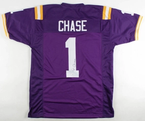 Ja'Marr Chase Signed LSU Tigers Jersey (JSA COA)  2020 National Champs Receiver