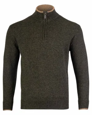 Jack Pyke Ashcombe Lambswool Zip Knit Pullover Zip Neck Wool Pullovers