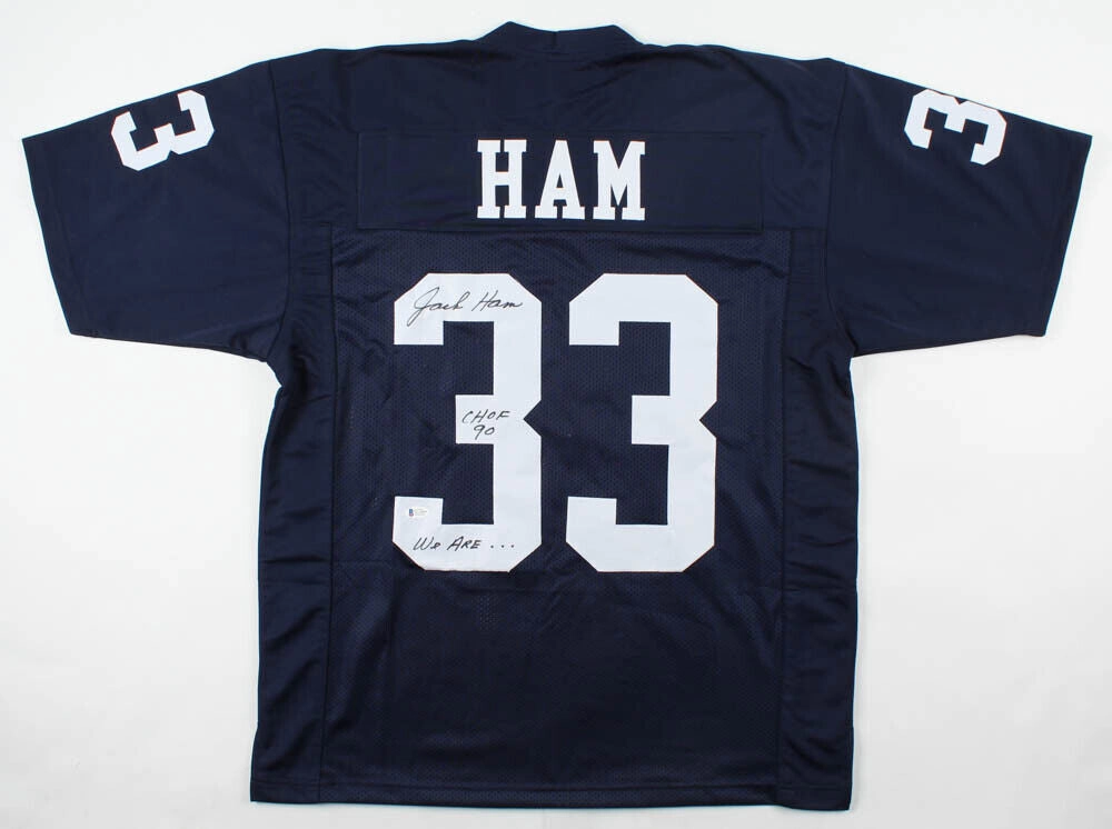 Jack Ham Signed Penn State Jersey Inscribed "CHOF 90" & "We ARE.." (Beckett COA)