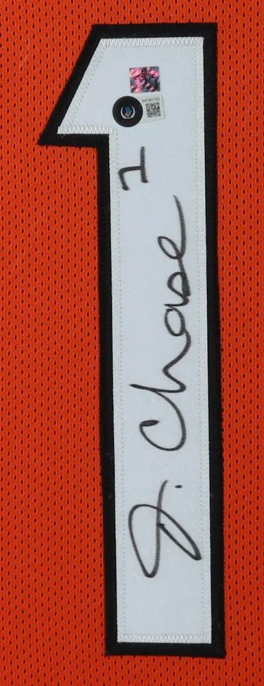 Ja'Marr Chase Signed 35x43 Framed Cincinnati Bengals Jersey /Beckett All Pro W.R