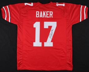 Jerome Baker Signed Ohio State Buckeyes Jersey (JSA COA) Dolphins 3rd Rd Pk 2018