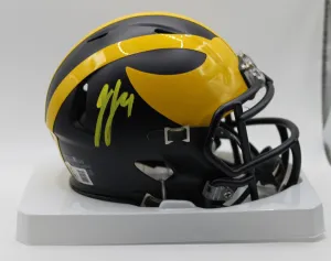 JJ McCarthy Michigan Wolverines Signed Mini Helmet