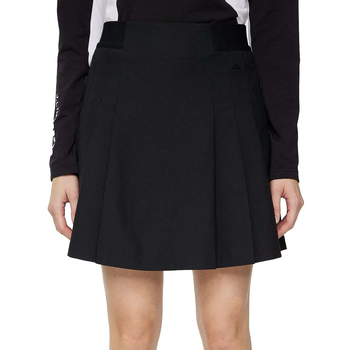 J.Lindeberg Women'S Alesia Golf Skirt - Black Step Out Boldly