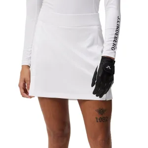 J.Lindeberg Women'S Amelie Mid Golf Skirt - White Not for the Ordinary Fearlessly You