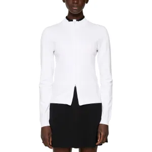 Push Beyond Limits J.Lindeberg Women'S Anna Knitted Zip Golf Sweater - White