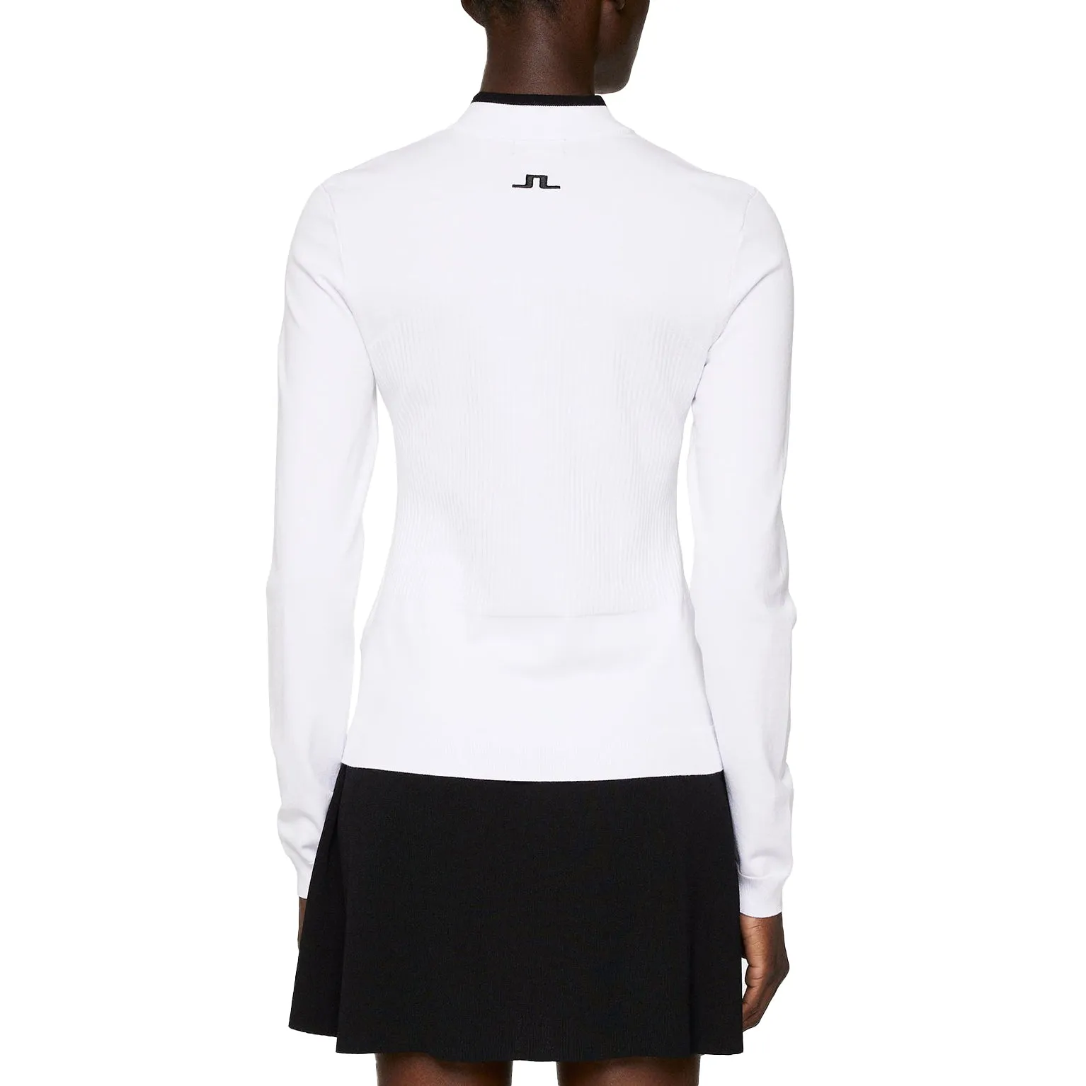 J.Lindeberg Women'S Anna Knitted Zip Golf Sweater - White Stride with Confidence Affordable