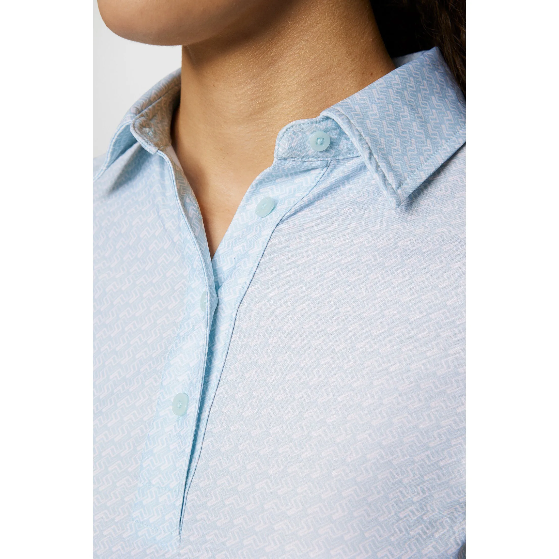 Exclusive Deal Move Beyond Ordinary J.Lindeberg Women'S Caitlyn Golf Polo Shirt - Shadow Bridge Winter Sky