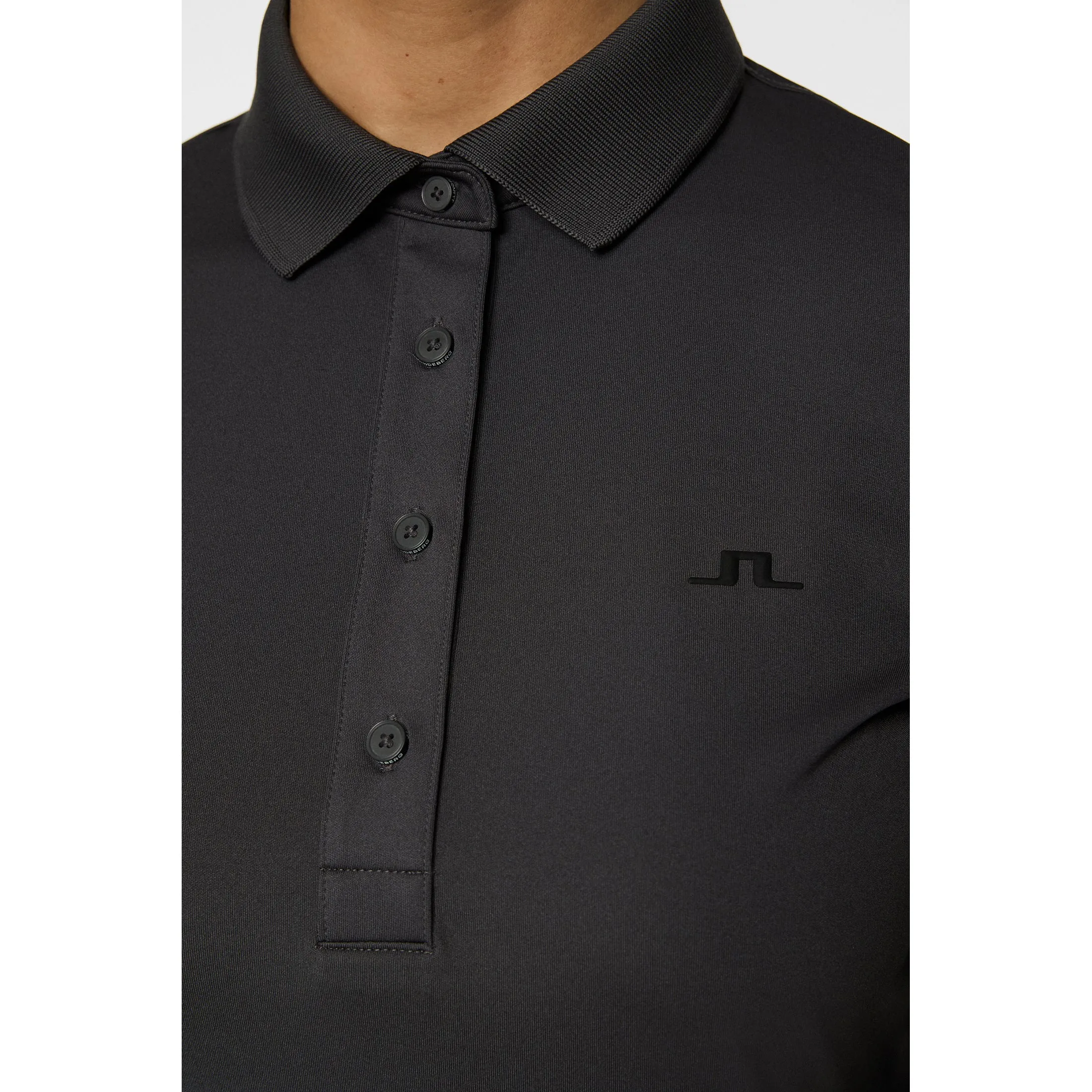 Hit Your Next Level J.Lindeberg Women'S Cassie Golf Polo Shirt - Asphalt