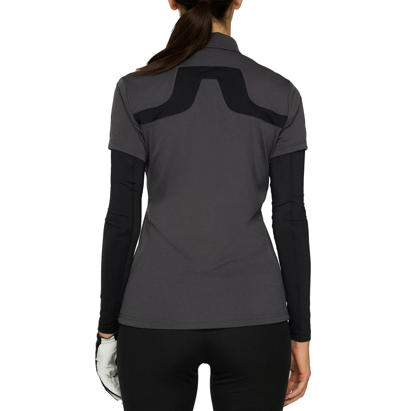 J.Lindeberg Women'S Cassie Golf Polo Shirt - Asphalt Spring Sale