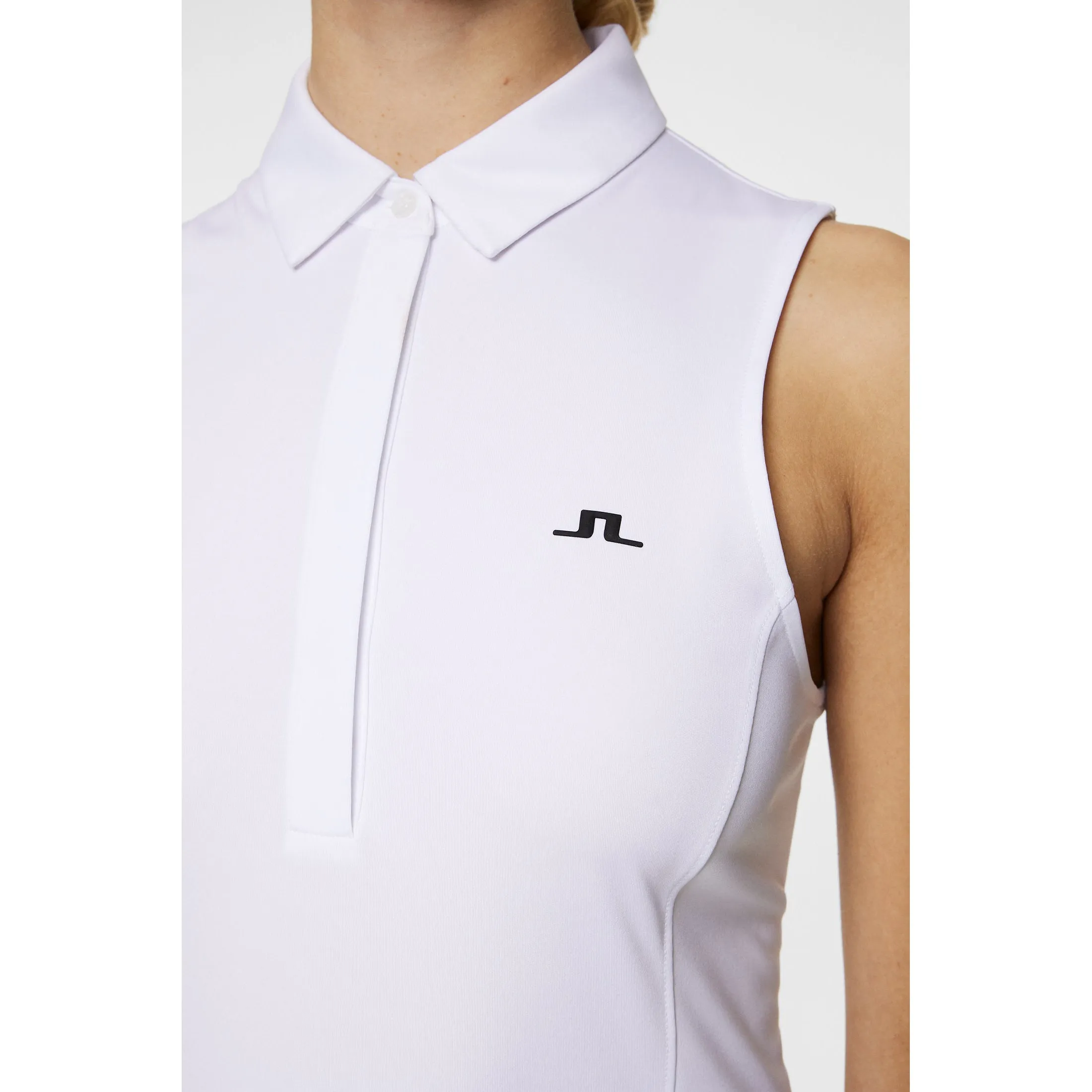 Made to Move J.Lindeberg Women'S Dena Sleeveless Golf Polo Shirt - White