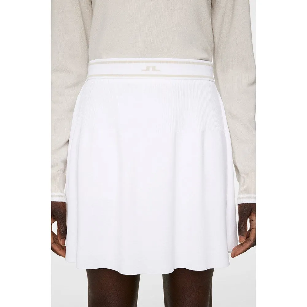 J.Lindeberg Women'S Emma Knitted Golf Skirt - White Define Your Own Way Engineered for Speed