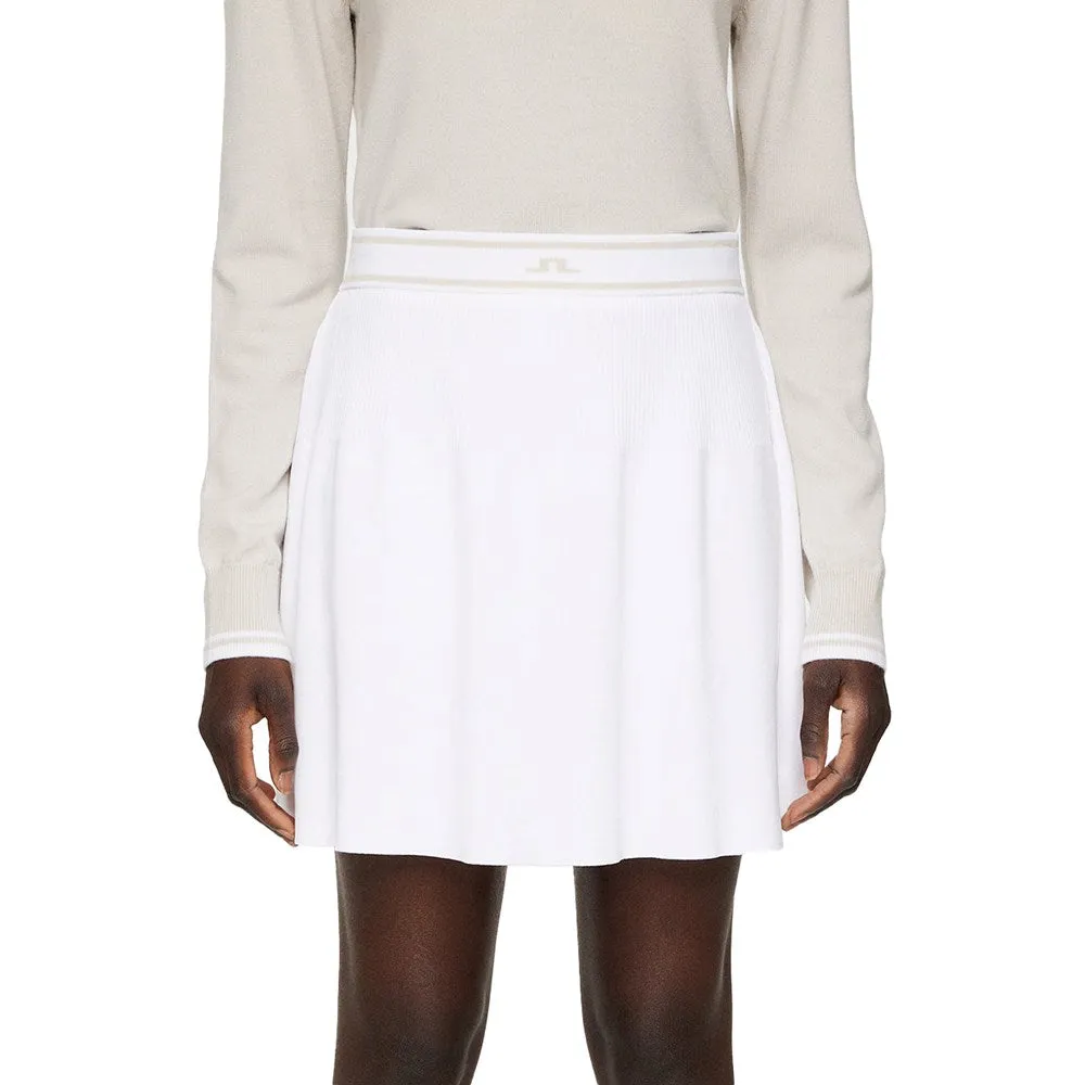 J.Lindeberg Women'S Emma Knitted Golf Skirt - White Step into the Beat