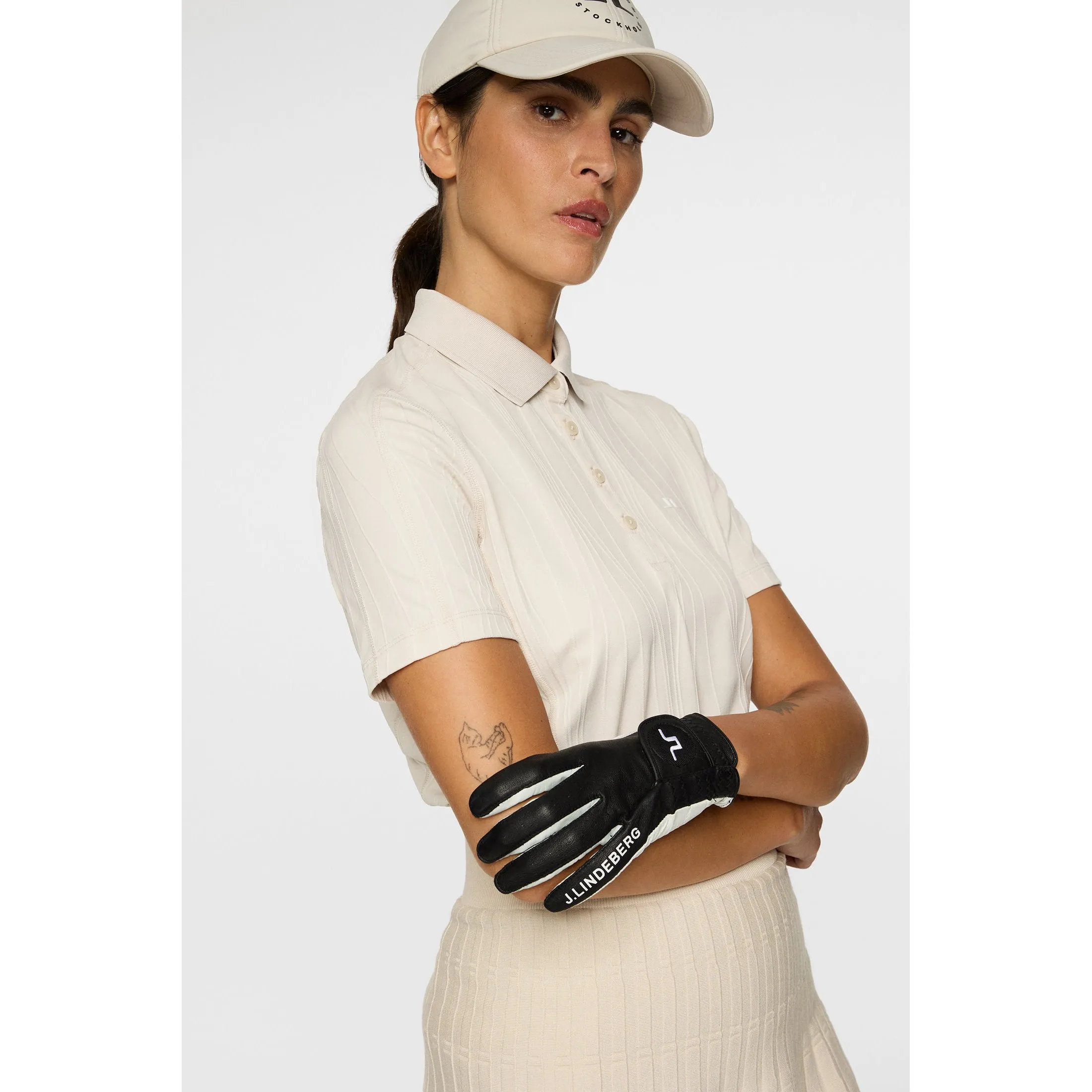 J.Lindeberg Women'S Izara Golf Polo Shirt - Moonbeam Deal Of The Century