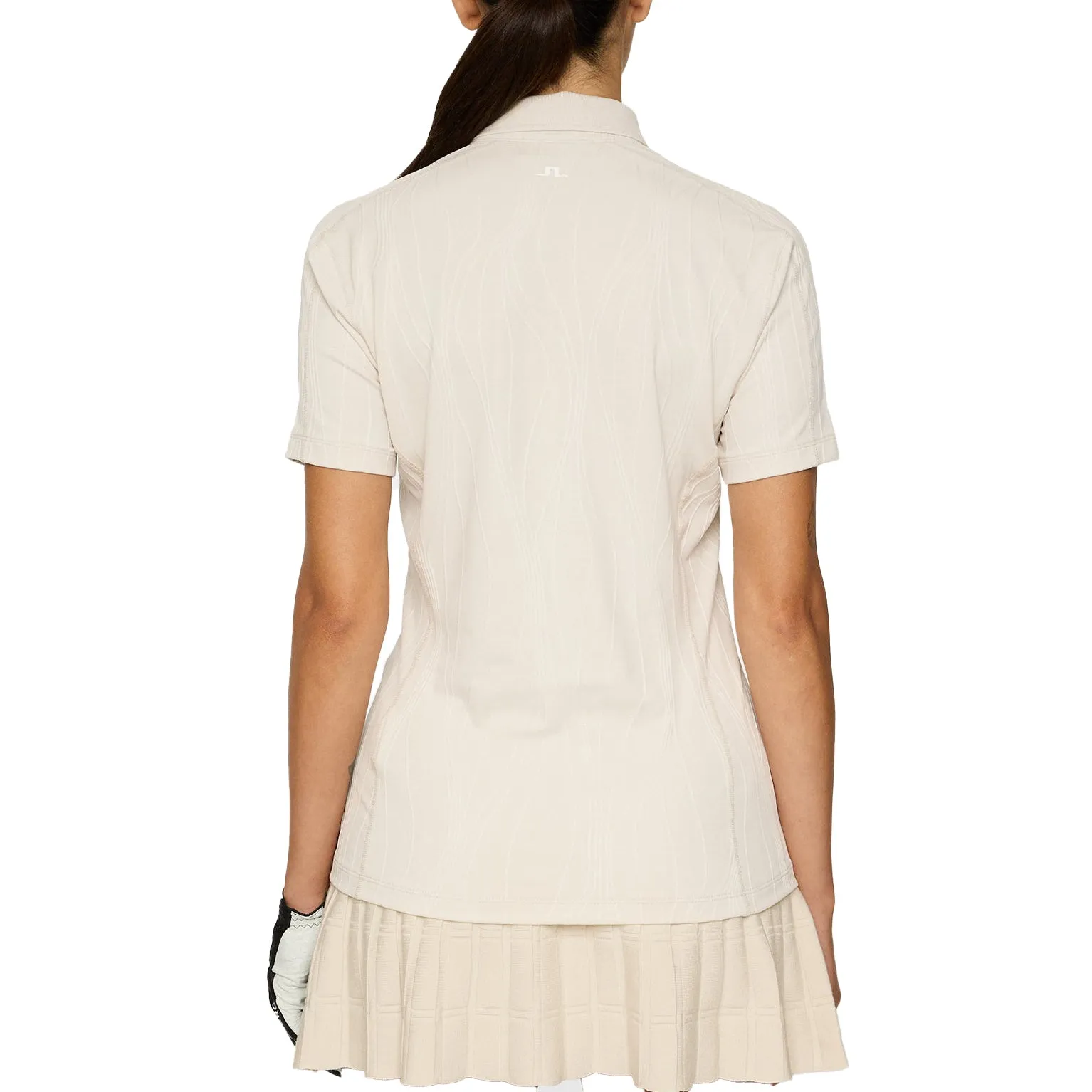 J.Lindeberg Women'S Izara Golf Polo Shirt - Moonbeam Push Beyond Limits