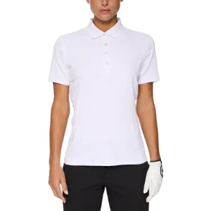 J.Lindeberg Women'S Izara Golf Polo Shirt - White Own Every Step Performance Unleashed