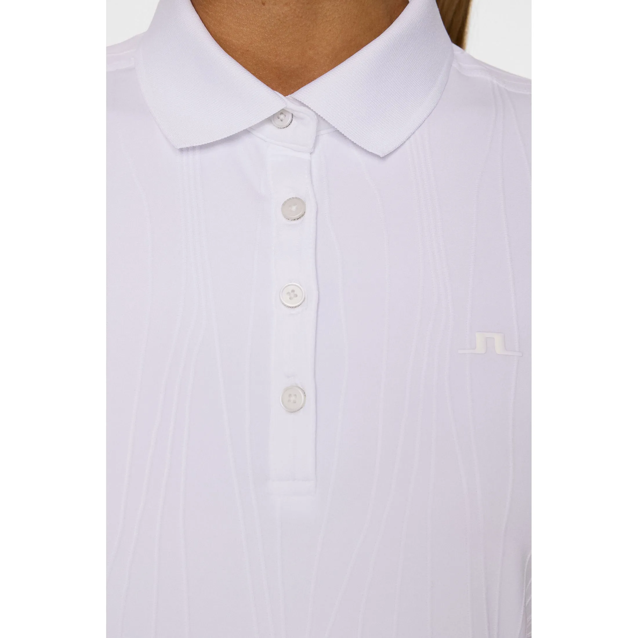 J.Lindeberg Women'S Izara Golf Polo Shirt - White Walk with Power All Saints' Day Sale
