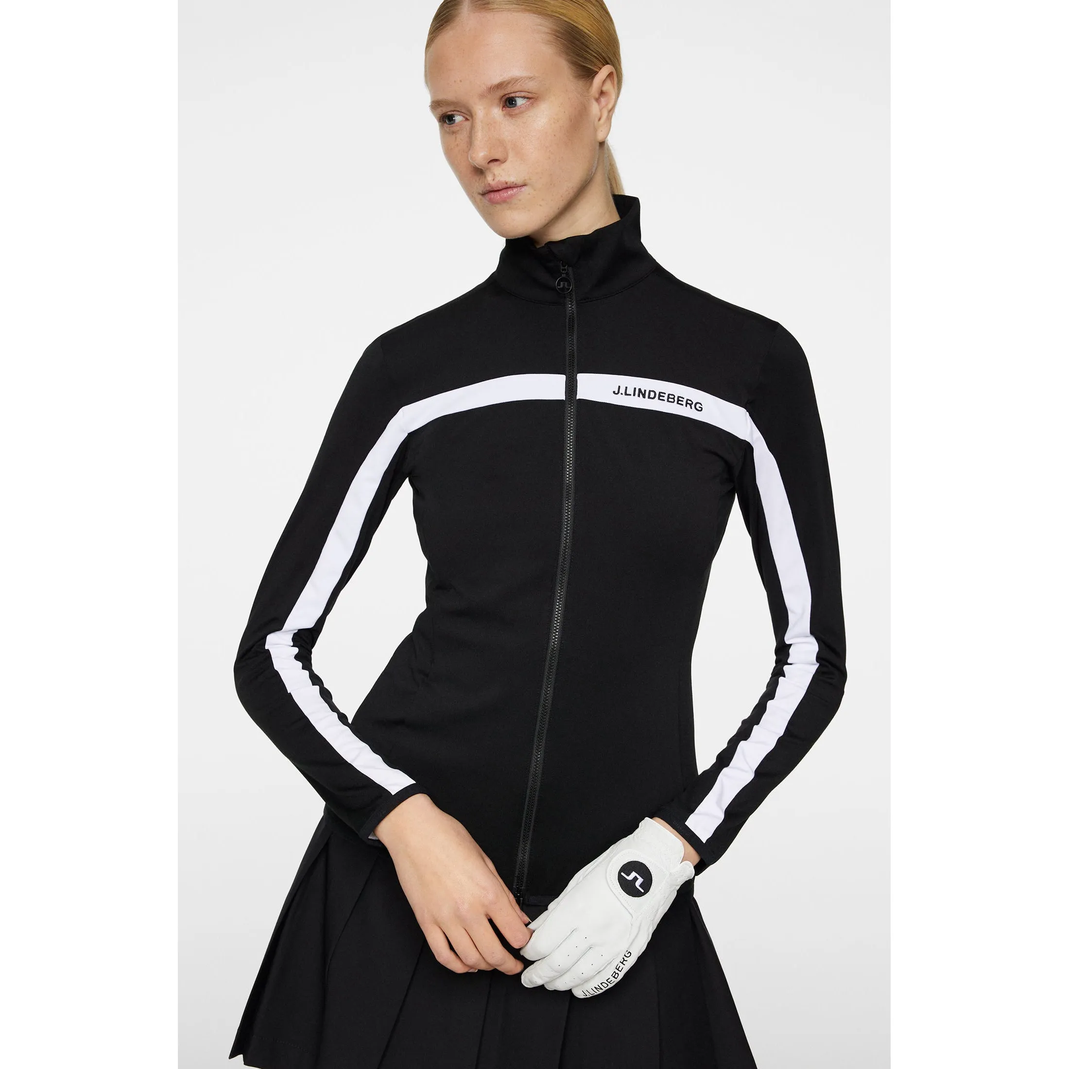 Exclusive Deal Step Into Strength J.Lindeberg Women'S Janice Golf Mid Layer - Black