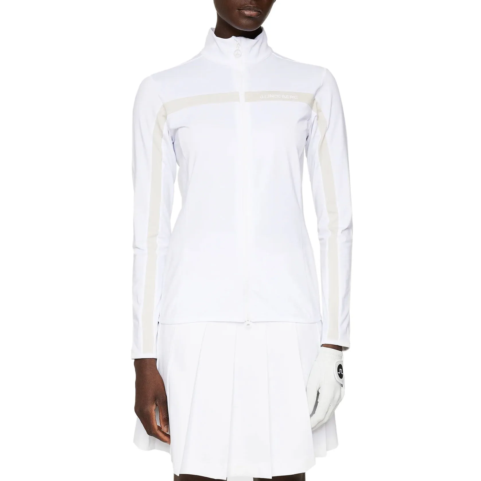 Steal Step Out Boldly J.Lindeberg Women'S Janice Golf Mid-Layer - White