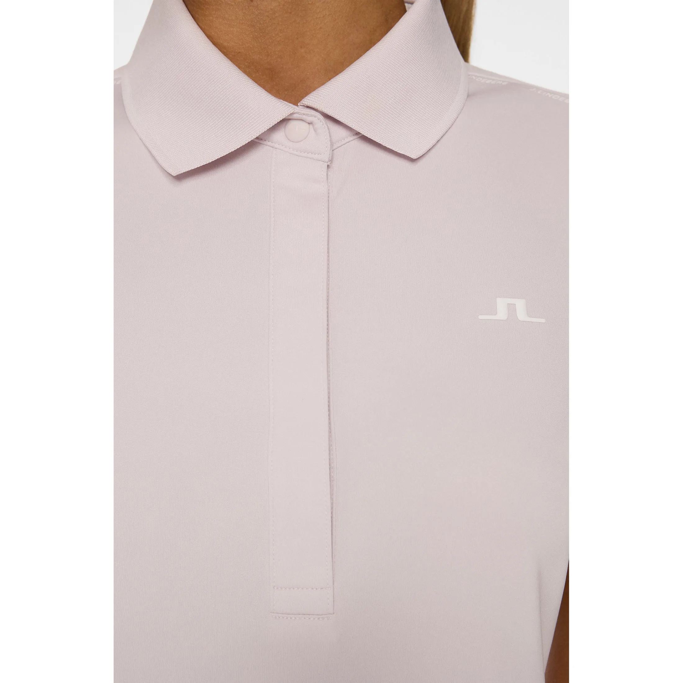 J.Lindeberg Women'S Jessa Golf Polo Shirt - Grey Lilac Break Boundaries
