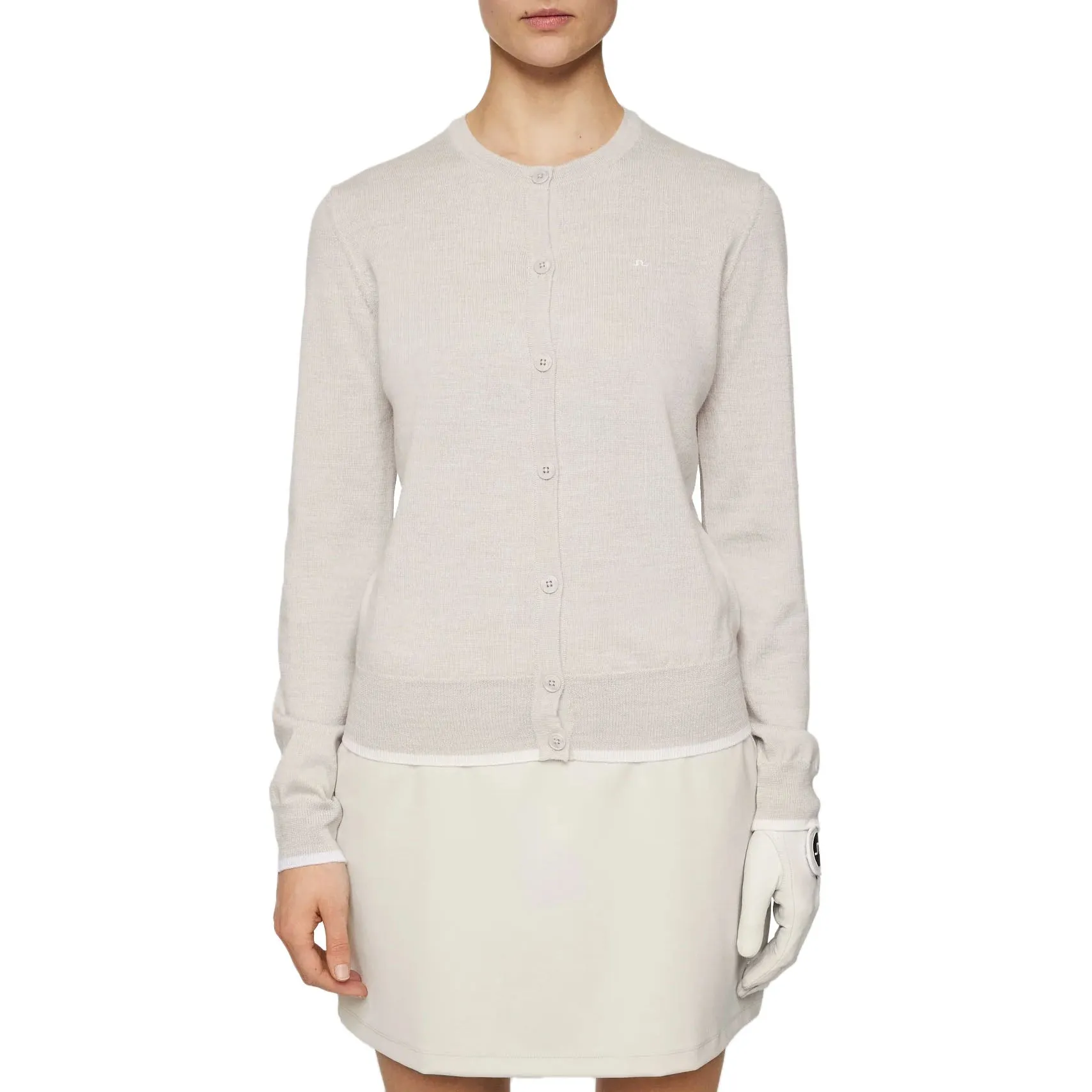 Power Every Step J.Lindeberg Women'S Joanna Knitted Cardigan - Moonbeam