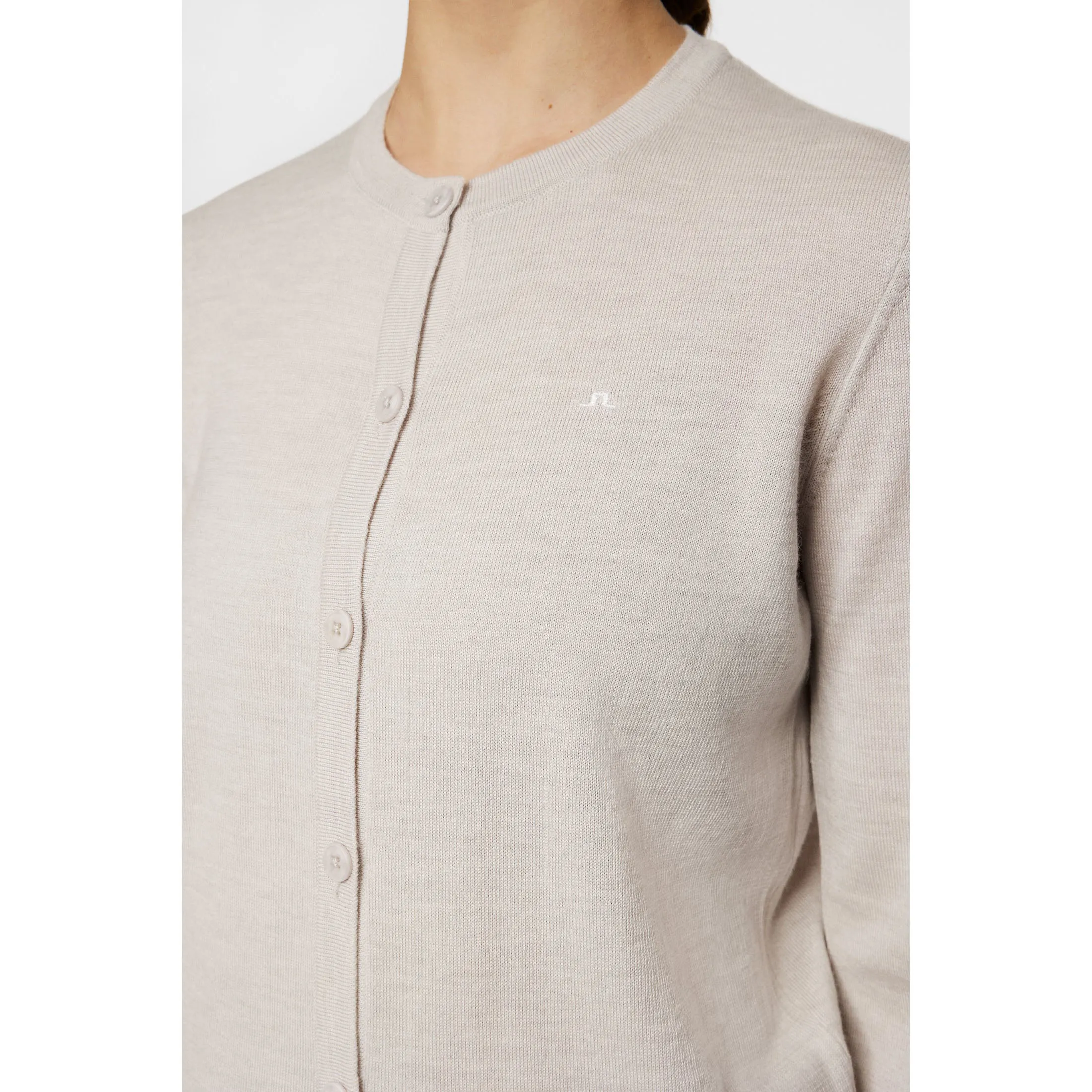 J.Lindeberg Women'S Joanna Knitted Cardigan - Moonbeam Own the Moment