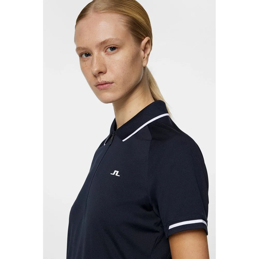 J.Lindeberg Women'S Lee Golf Polo Shirt - Jl Navy Built to Move You Independence Day Sale