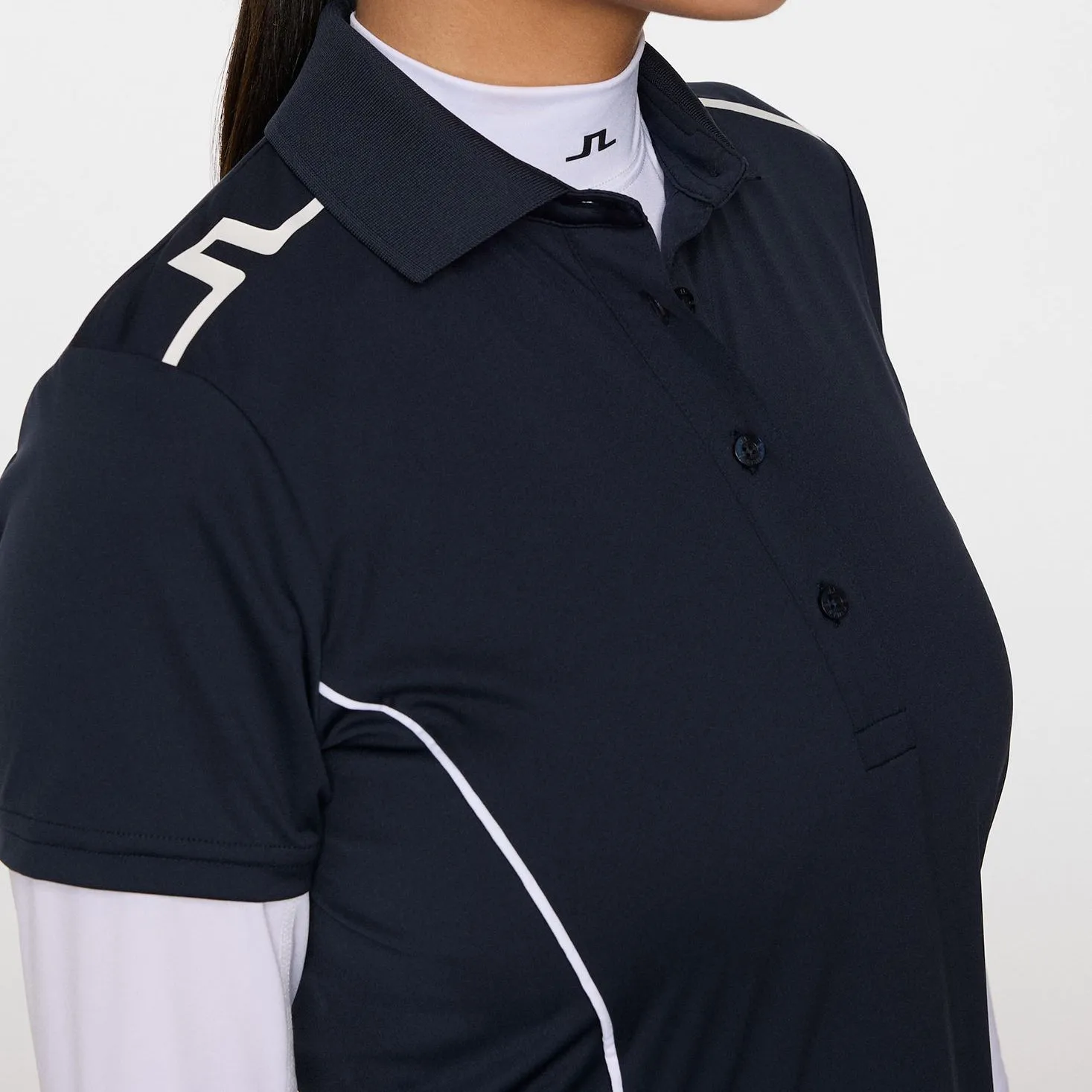 J.Lindeberg Women'S Leyla Golf Polo Shirt - Jl Navy Big Savings