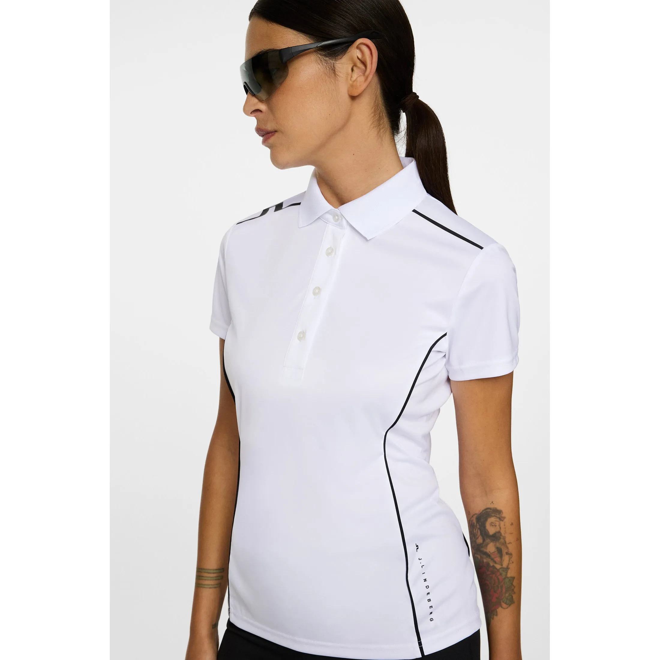 Fearlessly You J.Lindeberg Women'S Leyla Golf Polo Shirt - White