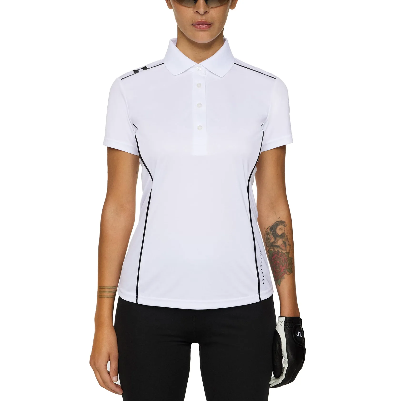 J.Lindeberg Women'S Leyla Golf Polo Shirt - White Back To School Sale Affordable