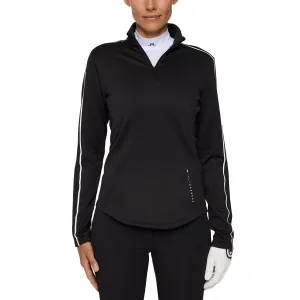 J.Lindeberg Women'S Nefe Quarter Zip Golf Mid Layer - Black Spring Sale