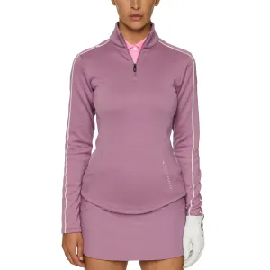 J.Lindeberg Women'S Nefe Quarter Zip Golf Mid Layer - Very Grape Unapologetically You Lead with Style