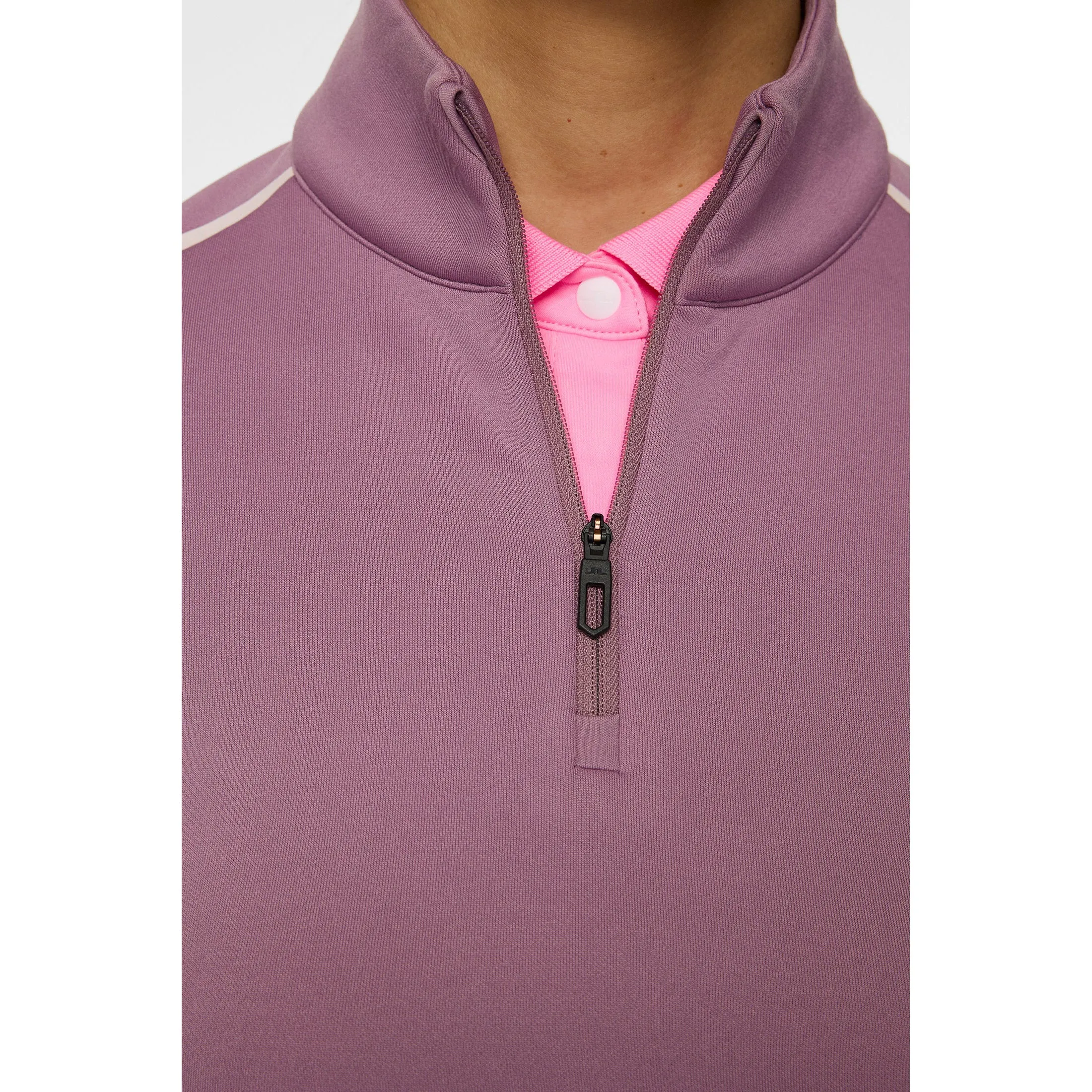 J.Lindeberg Women'S Nefe Quarter Zip Golf Mid Layer - Very Grape Born to Stand Out Built for the Bold
