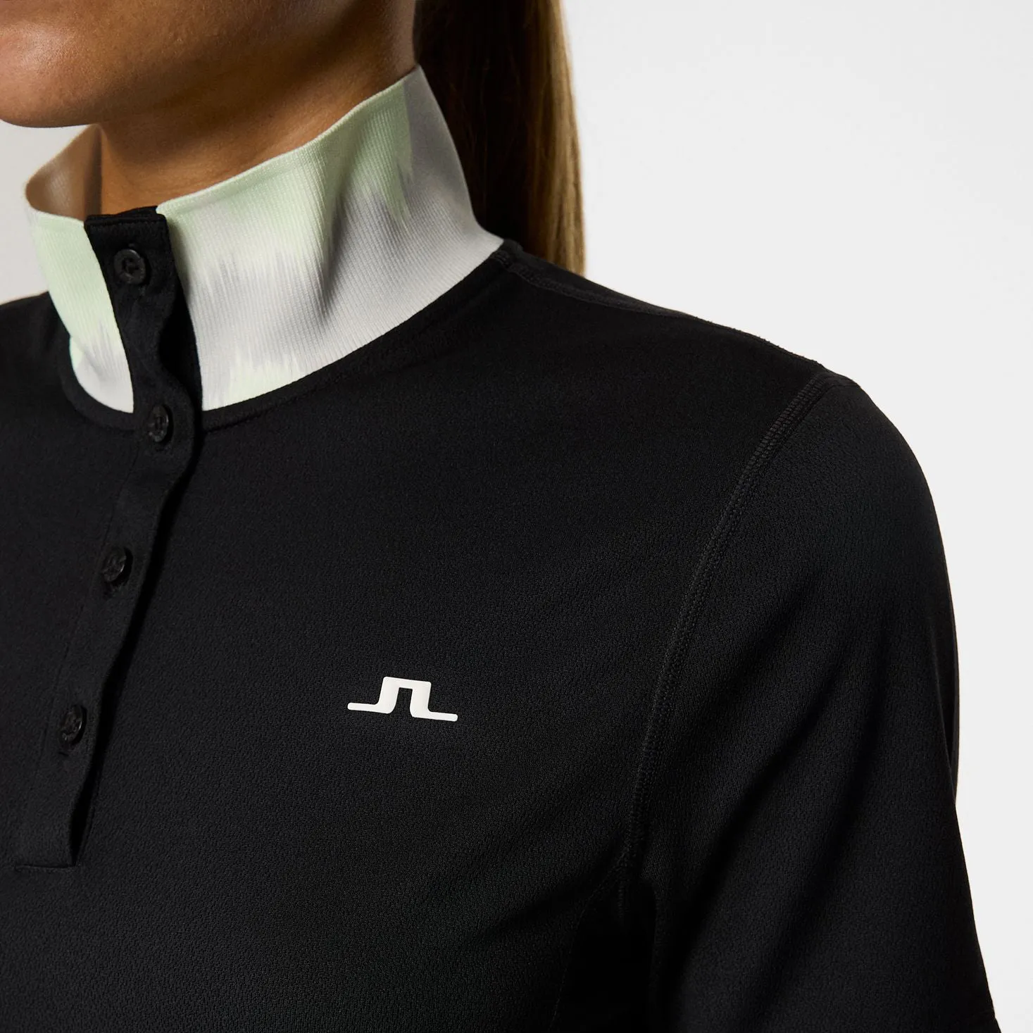 J.Lindeberg Women'S Piper Golf Polo Shirt - Black Black Friday Sale Black Friday Offer